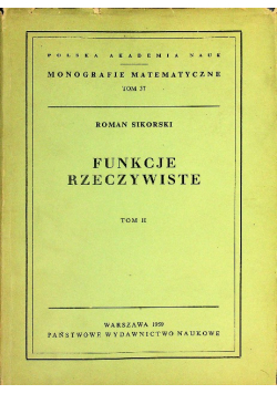 Funkcje Rzeczywiste Tom II