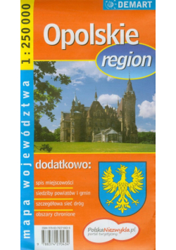 Opolskie region mapa województwa 1:250 000