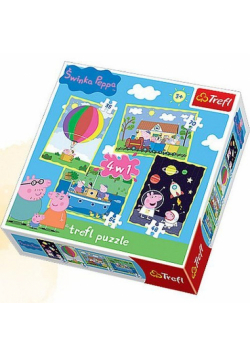 Puzzle 4w1 mix Przygody Peppy