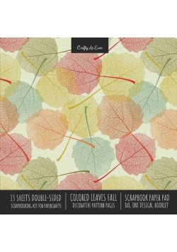 Colored Leaves Fall Scrapbook Paper Pad 8x8 Decorative Scrapbooking Kit for Cardmaking Gifts, DIY Crafts, Printmaking, Papercrafts, Seasonal Designer Paper