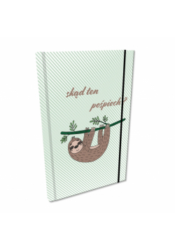 Notes A5 kratka z gumką Soft Touch leniwiec chwilunia