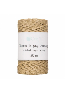 Sznurek papierowy skręcany 50m kraft