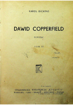 Dawid Copperfield Tom 3 1947 r.