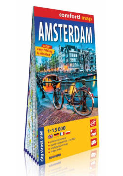 Amsterdam laminowany plan miasta 1:15 000
