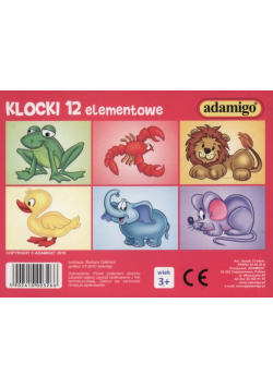 Klocki 12 elementowe bajki Zwierzęta