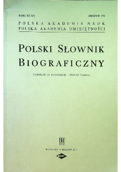 Polski Słownik Biograficzny Tom XLII Zeszyt 172