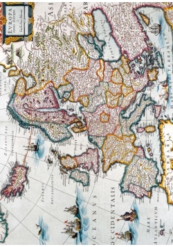 Karnet B6 z kopertą Map of Europe