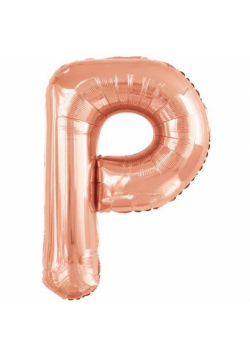Balon foliowy litera P różowe złoto 60,5x86cm