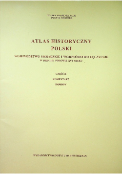 Atlas historyczny polski Województwo Sieradzkie i województwo Łęczyckie