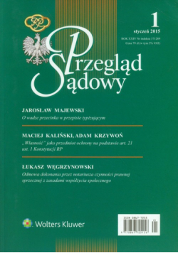 Przegląd Sądowy 01/2015