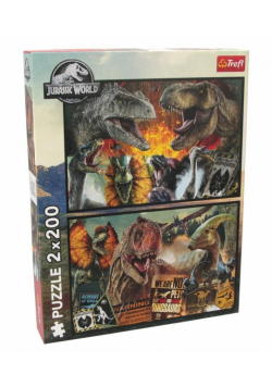 Puzzle 2x200 Prehistoryczny świat Universal Jurassic World 13316