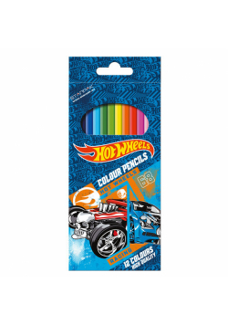 Kredki ołówkowe 12 kolorów Hot Wheels