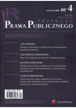 Przegląd Prawa Publicznego  2008/04