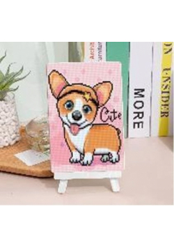 Diamentowa mozaika piesek cute w opasce +sztaluga NO-1007266