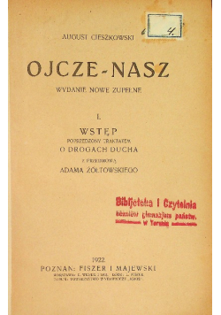 Ojcze Nasz Tom 1 1923 r.