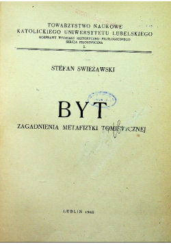 Byt Zagadnienia Metafizyki tomistycznej 1948 r.