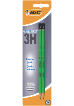 Ołówek bez gumki  BIC Criterium 550 3H 2szt blister