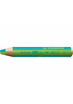 Kredka Woody 3w1 Duo turkus/zielony (5szt)