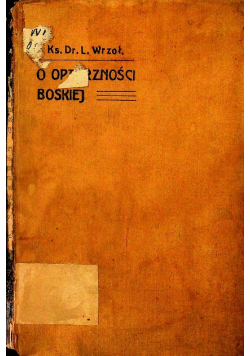O Opatrzności Boskiej 1919 r.