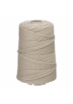 Sznurek bawełniany 3mm 100m piaskowy
