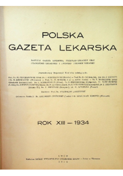 Polska Gazeta Lekarska Rok XIII nr 1 do 52 1934 r.