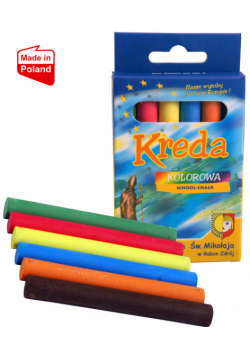 Kreda okrągła kolorowa 6 sztuk