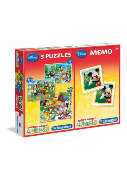 Puzzle 2x20 + 100 + Memo Myszka Miki
