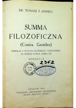 Summa Filozoficzna 1930 r.