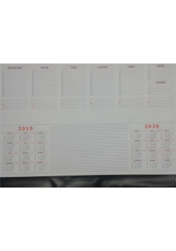 Kalendarz 2019 Biuwar A2 z listwą (30 kart)
