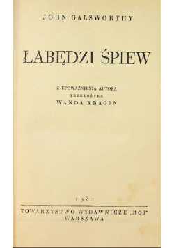 Łabędzi Śpiew 1931 r.