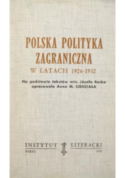 Polska polityka zagraniczna w latach 1926 - 1932