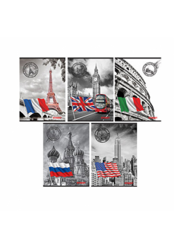 Zeszyt A4 w kratkę 54 kartki MY CITY 10 sztuk mix