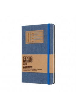 Kalendarz 2019 tygodniowy 12ML tw. niebieski DENIM