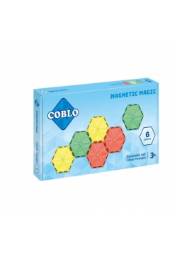 Klocki magnetyczne 6 płyt hexagon 14cm