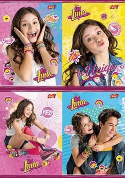 Zeszyt A5 w kratkę 16 kartek Soy Luna 15 sztuk mix