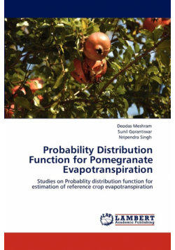 Probability Distribution Function for Pomegranate Evapotranspiration