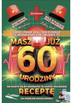 Karnet Urodzinowy z receptą 60