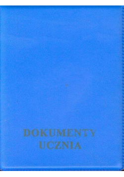 Okładka na dokumenty ucznia pionowa niebieska