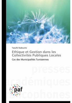 Ethique et gestion dans les collectivités publiques locales