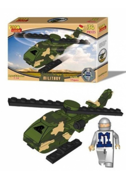 Klocki Best Lock 33 elementów Helikopter Military zielony