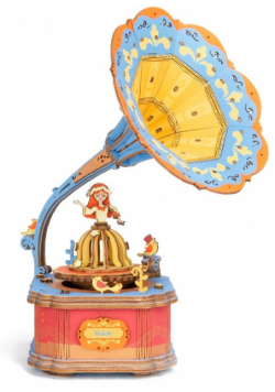 Drewniane Puzzle 3D Pozytywka Gramofon
