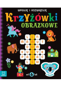 Krzyżówki obrazkowe z koalą. Od 6 lat. Wpisuję i rozwiązuję
