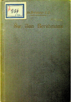 Św Jan Berchmans 1921 r.
