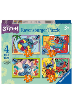Puzzle dla dzieci 2D 4w1 Disney Stitch
