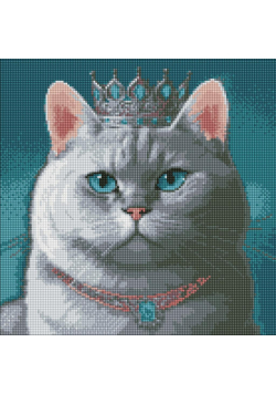 Diamentowa mozaika - Dumny król 40x40cm