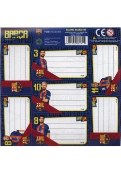 Nalepki na zeszyt FC Barcelona