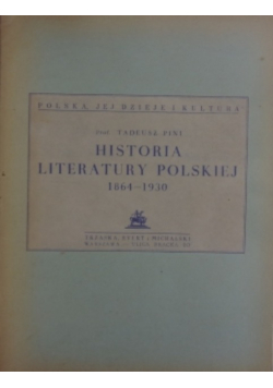 Historia Literatury Polskiej 1864-1930 ok. 1935 r.