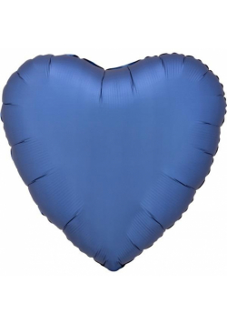 Balon foliowy Lustre Azure niebieski serce 43cm