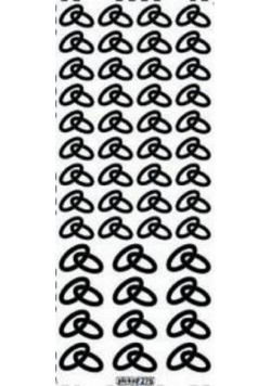 Stiker ażurowy 276 10x23cm złoty