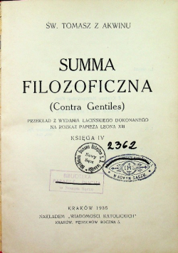 Suma filozoficzna 1935 r.